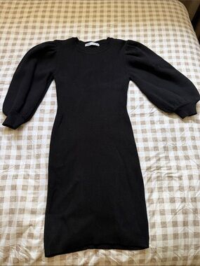strapless open back dress Eco Black Pleated Miranda Sweater Skirt main image 0